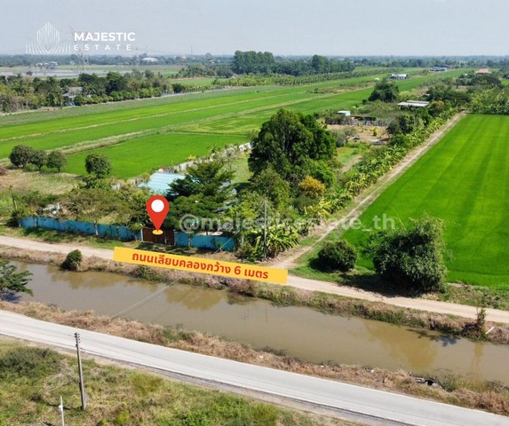 ขายที่ดิน 3 ไร่ พร้อมบ้านสวน หนองเสือ ปทุมธานี แปลงสี่เหลี่ยมสวย 